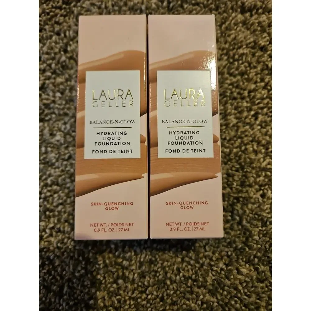Laura Geller Balance N‎ Glow Hydrating Liquid Foundation 0.9 Oz Medium Lot Of 2